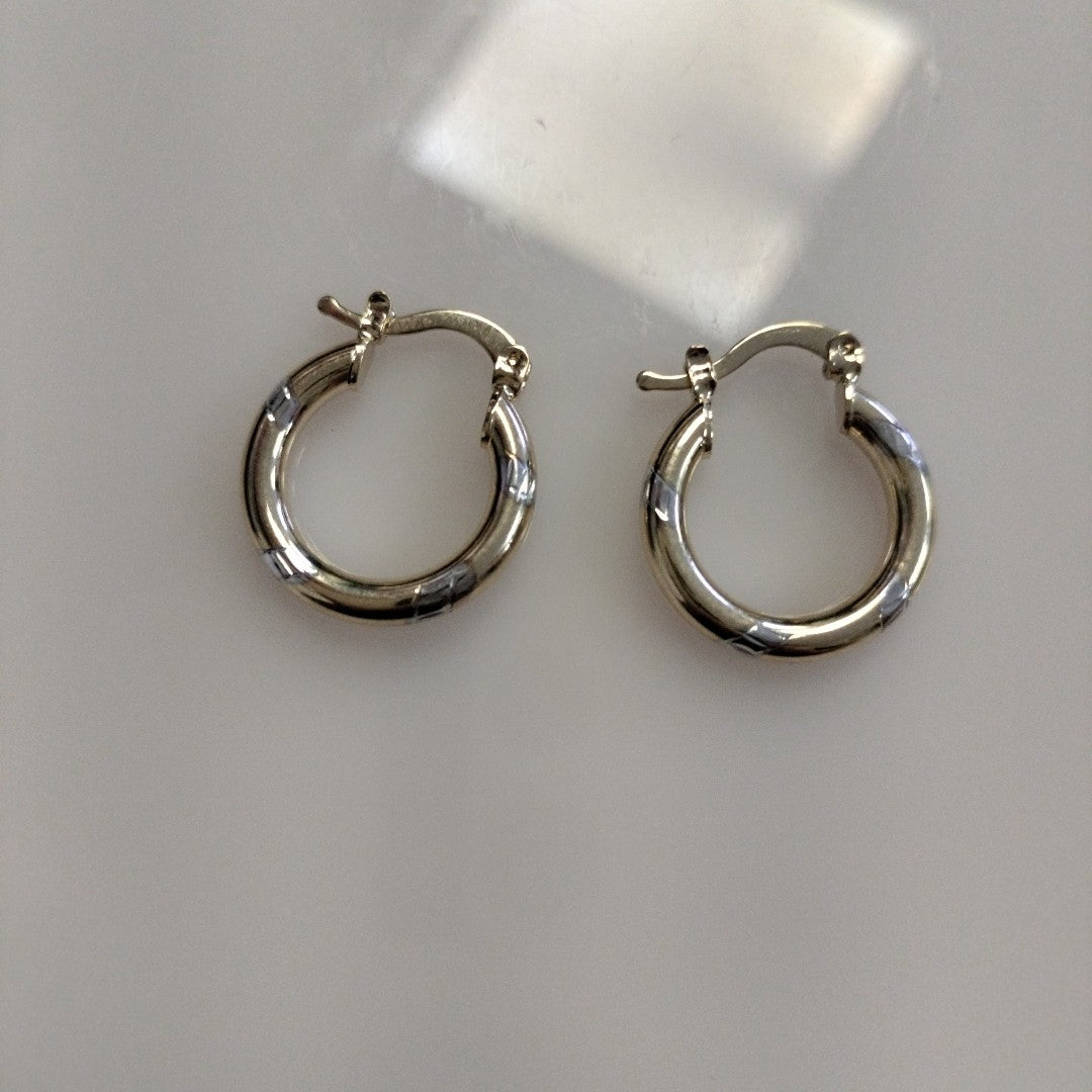 ARETES ARRACADAS COMBINADAS 14K 1.6 GR (NUEVO)