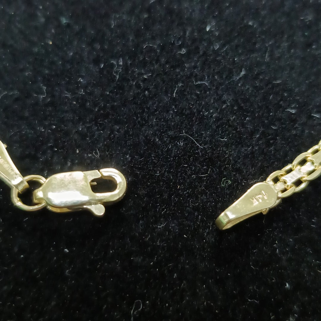 PULSERA ESPECIAL C FLORES 14K 18 CM 3 GR (NUEVO)