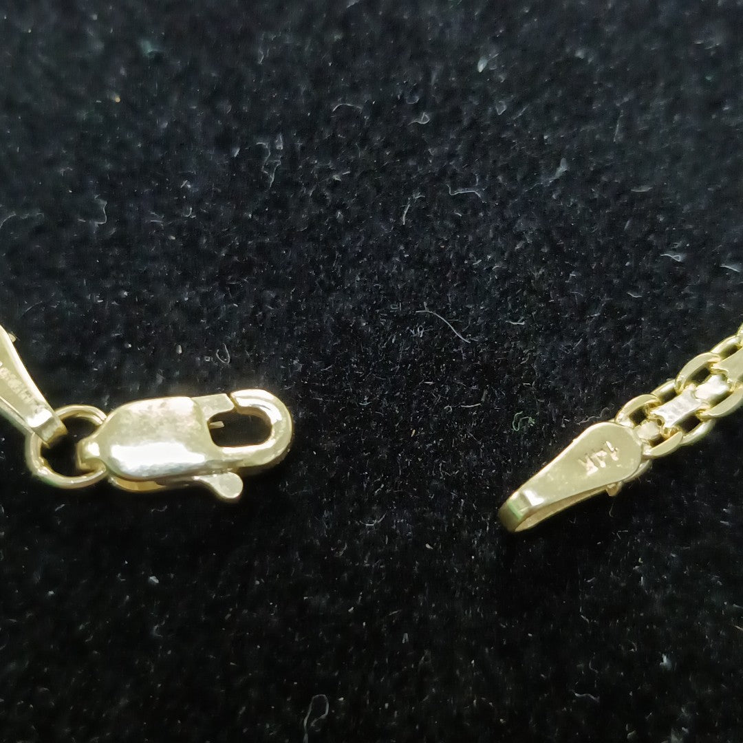 PULSERA ESPECIAL C FLORES 14K 18 CM 3 GR (NUEVO)