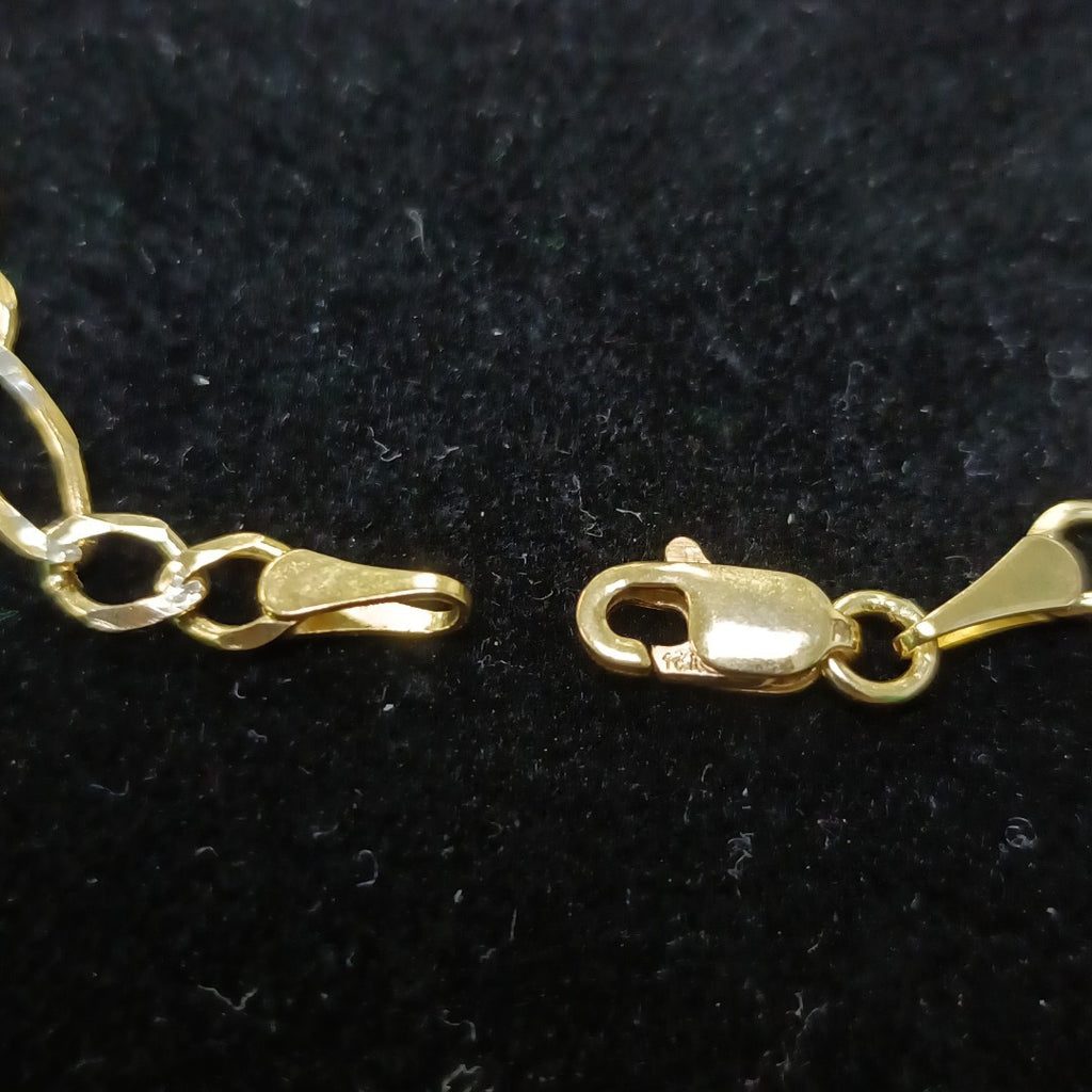 PULSERA 3X1 DIAMANTADA 14K 18 CM 2.7 GR (NUEVO)