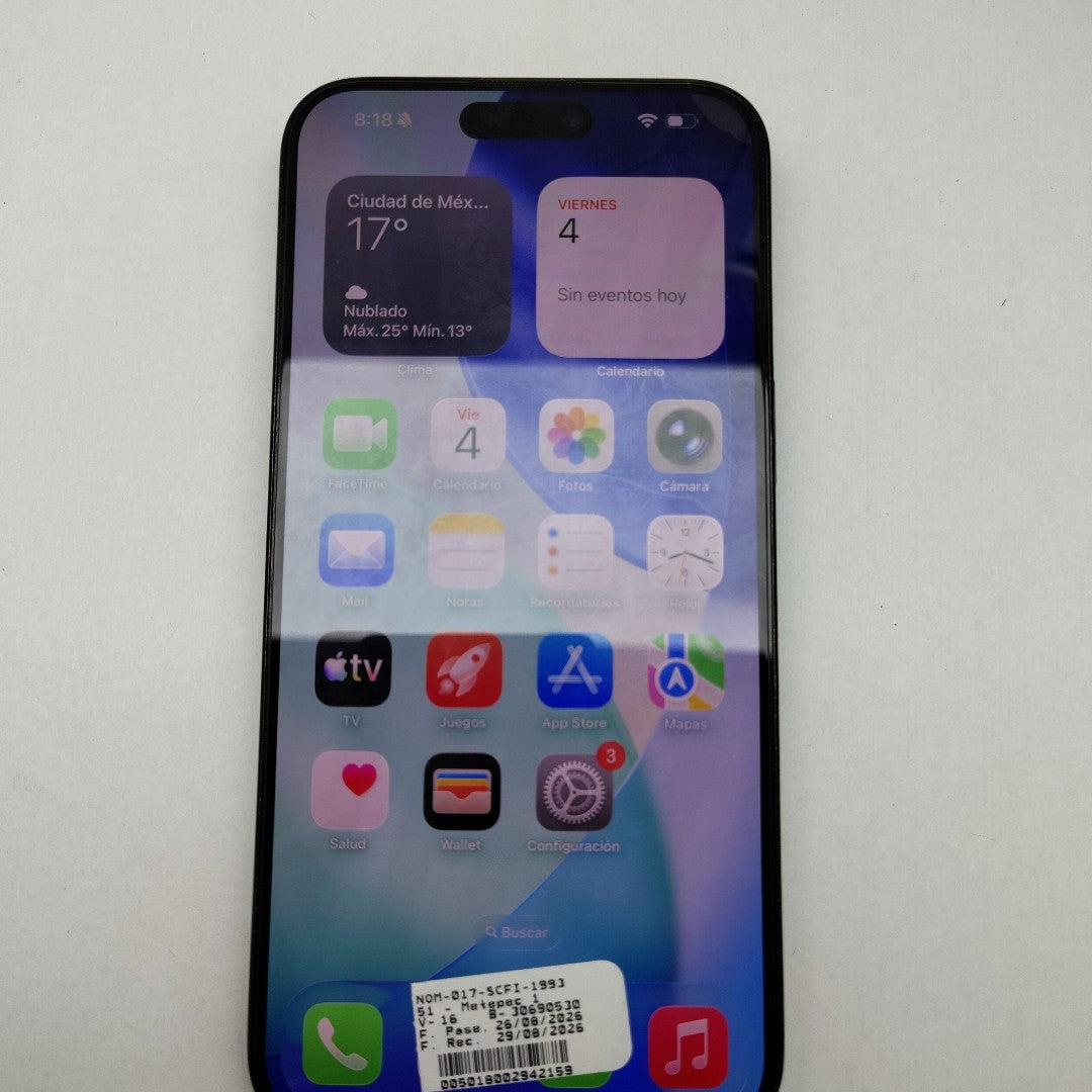 CELULAR APPLE IPHONE 15 PRO MAX A2849 (2023) 256 GB 8 GB RAM (SEMINUEVO)