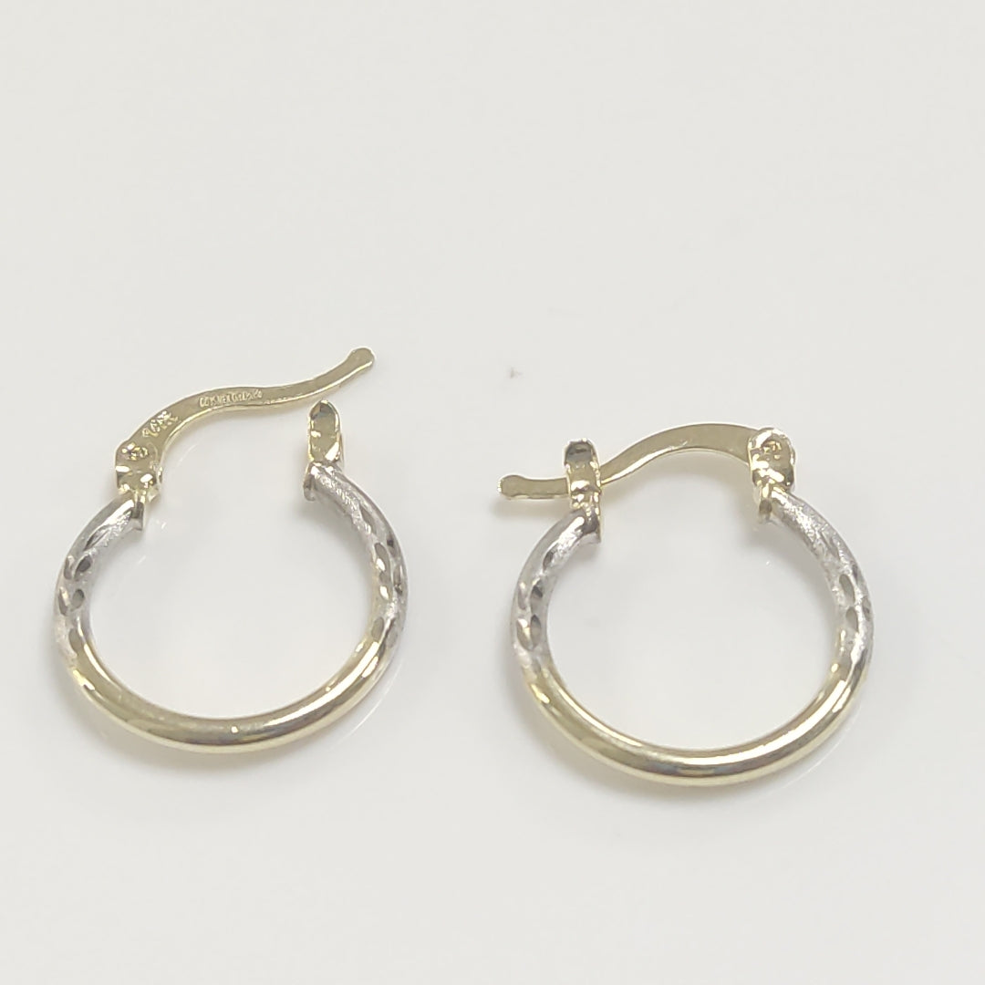 ARETES ARRACADAS COMBINADAS 14K 1.2 GR (NUEVO)