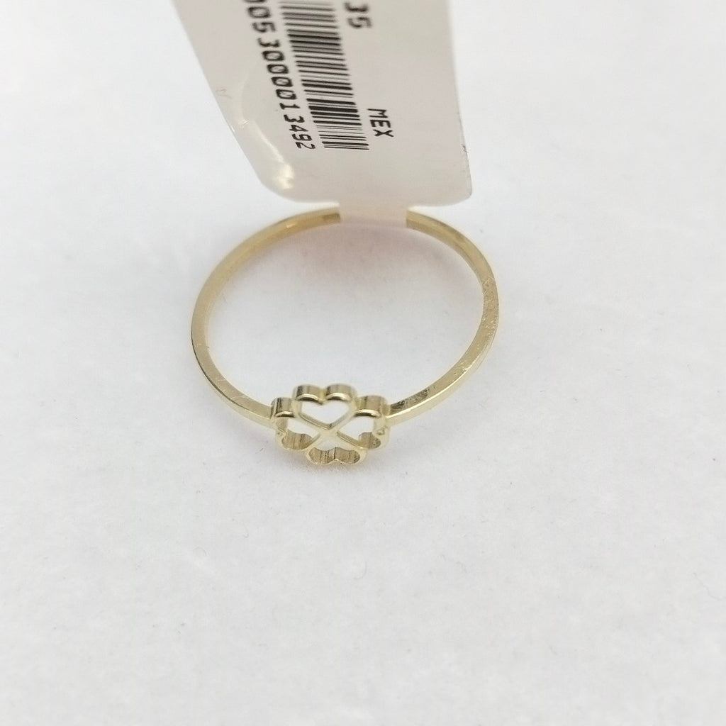ANILLOS ANILLITO FIG TREBOL 10K TALLA 9 0.8 GR (NUEVO)