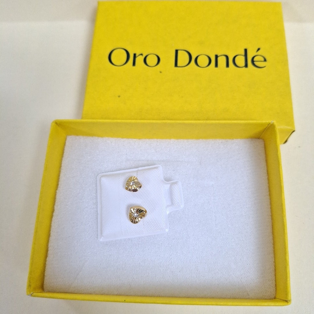 BROQUELES BROQUEL FIG CORAZON C CIRCONIA 14K 0.2603 GR (NUEVO)