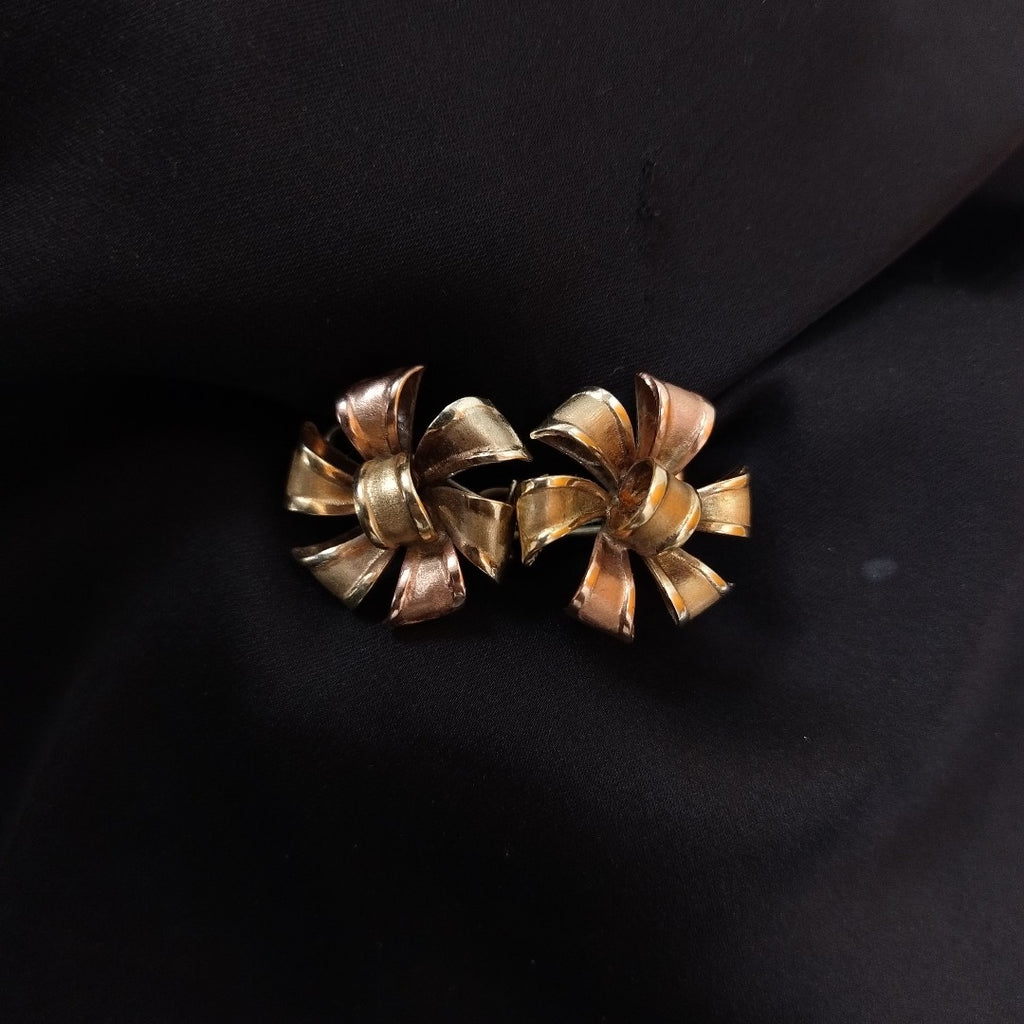 ARETES PAR ORO COMBINADO 10 K 4.7 GRMS (SEMINUEVO)