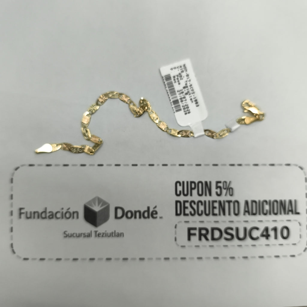 PULSERA GUCHI 14K 18 CM 3.1 GR (NUEVO)