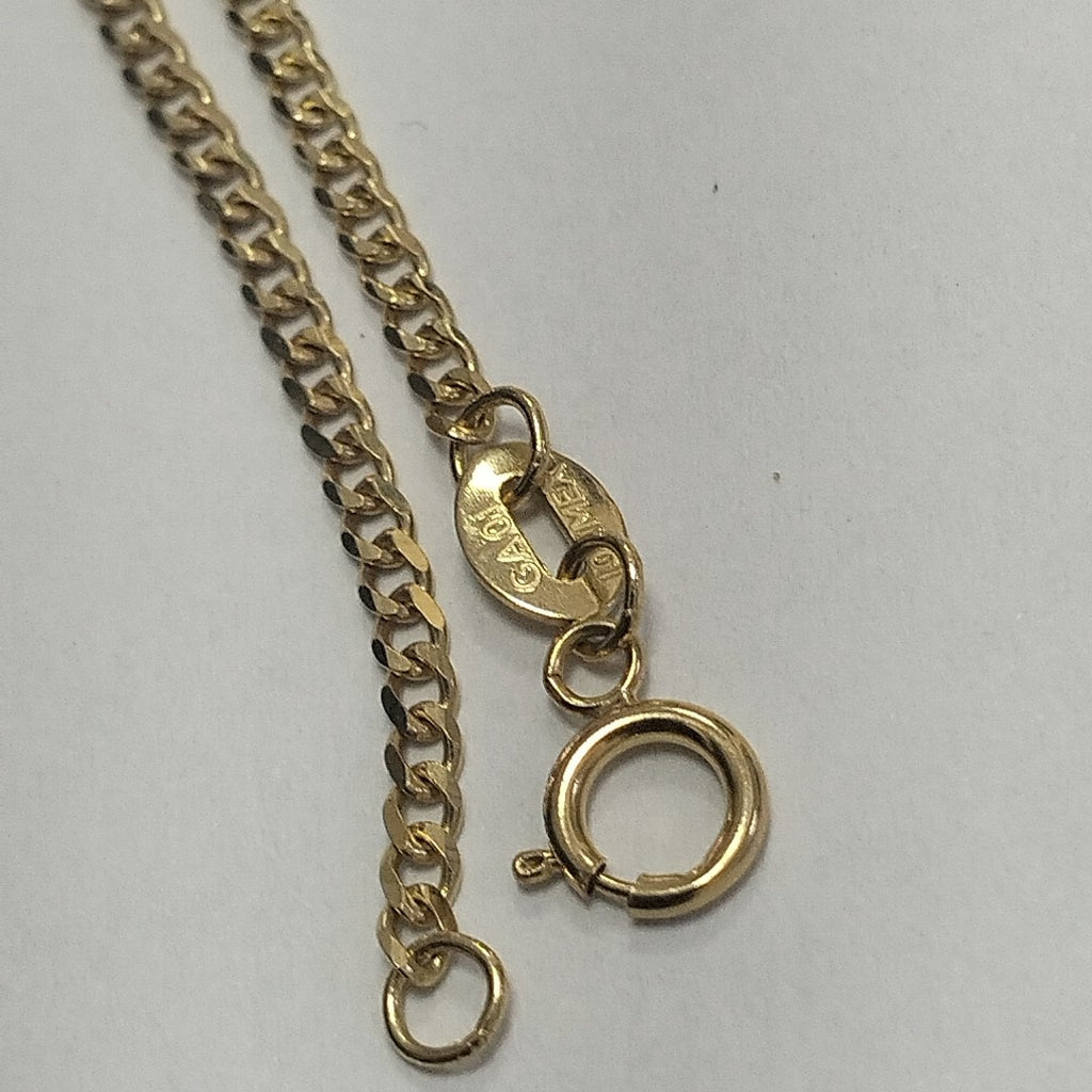 CADENAS TEJIDO BARBADA ORO 10K 55 CM 3.8 GR (NUEVO)