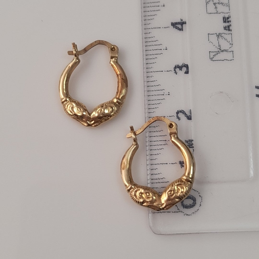 ARRACADAS PAR ORO 14 K 1,20 GRMS (SEMINUEVO)