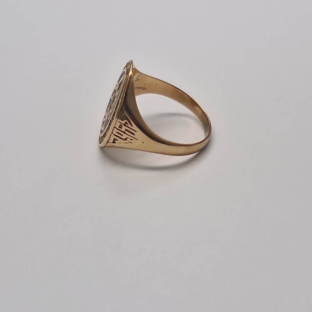 ANILLO DE GRADUACIÓN ORO 14 K 5.1 GRMS (SEMINUEVO)