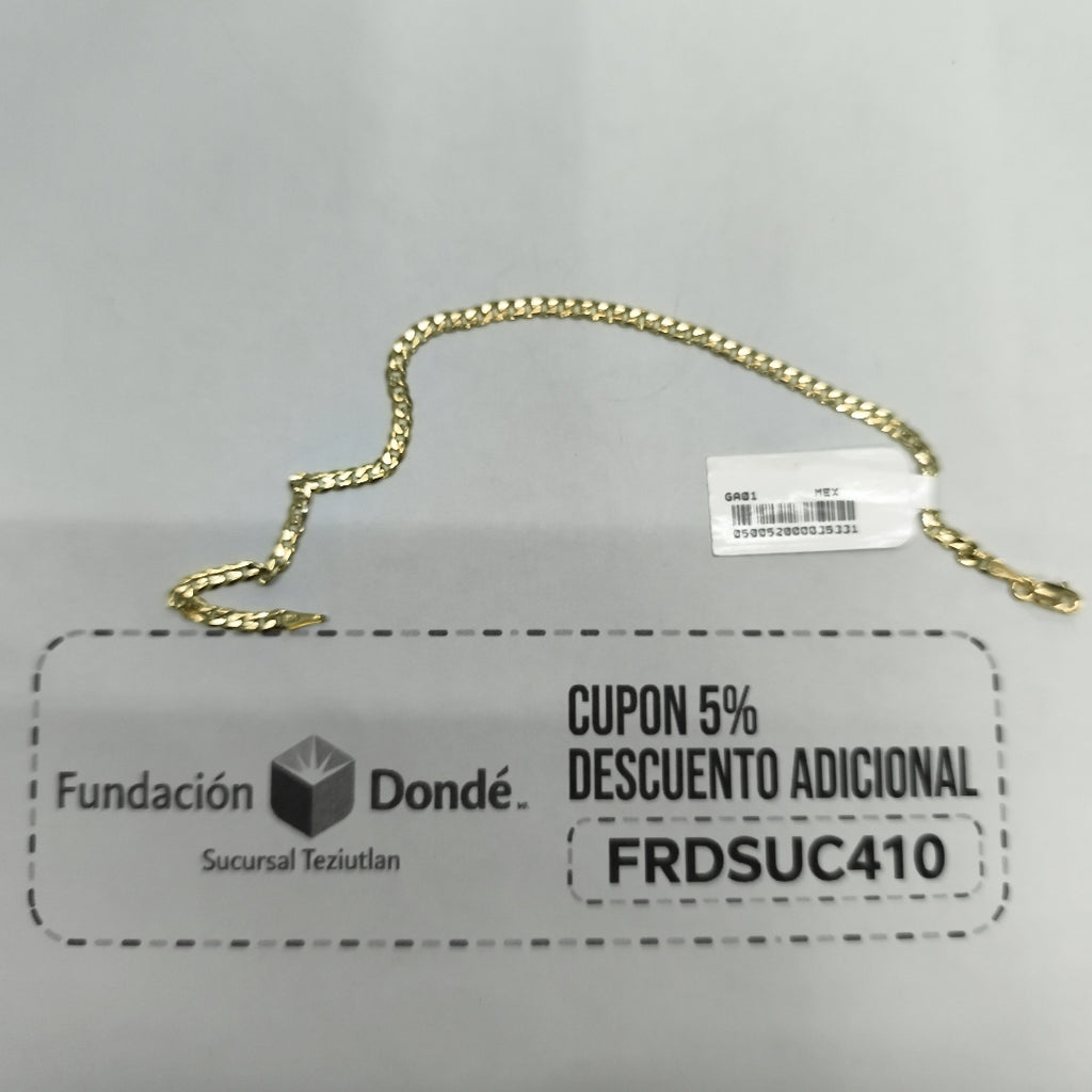 PULSERA BARBADA 14K 21 CM 3.7 GR (NUEVO)