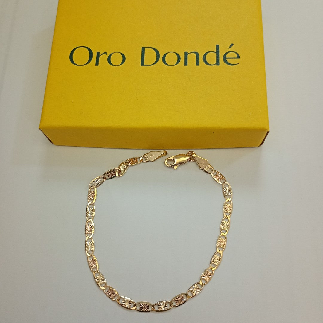 PULSERA GUCHI 14K 18 CM 3 GR (NUEVO)