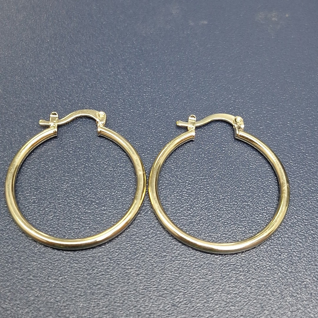 ARETES TEJIDO ARRACADAS LISAS 14K 1.6 GR (NUEVO)