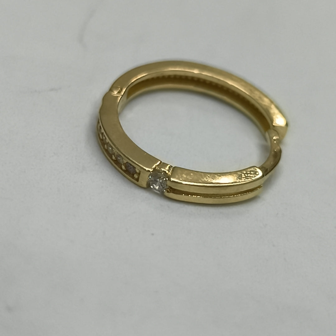 ARETES ARRACADAS C CIRCONIAS 14K 2.2 GR (NUEVO)