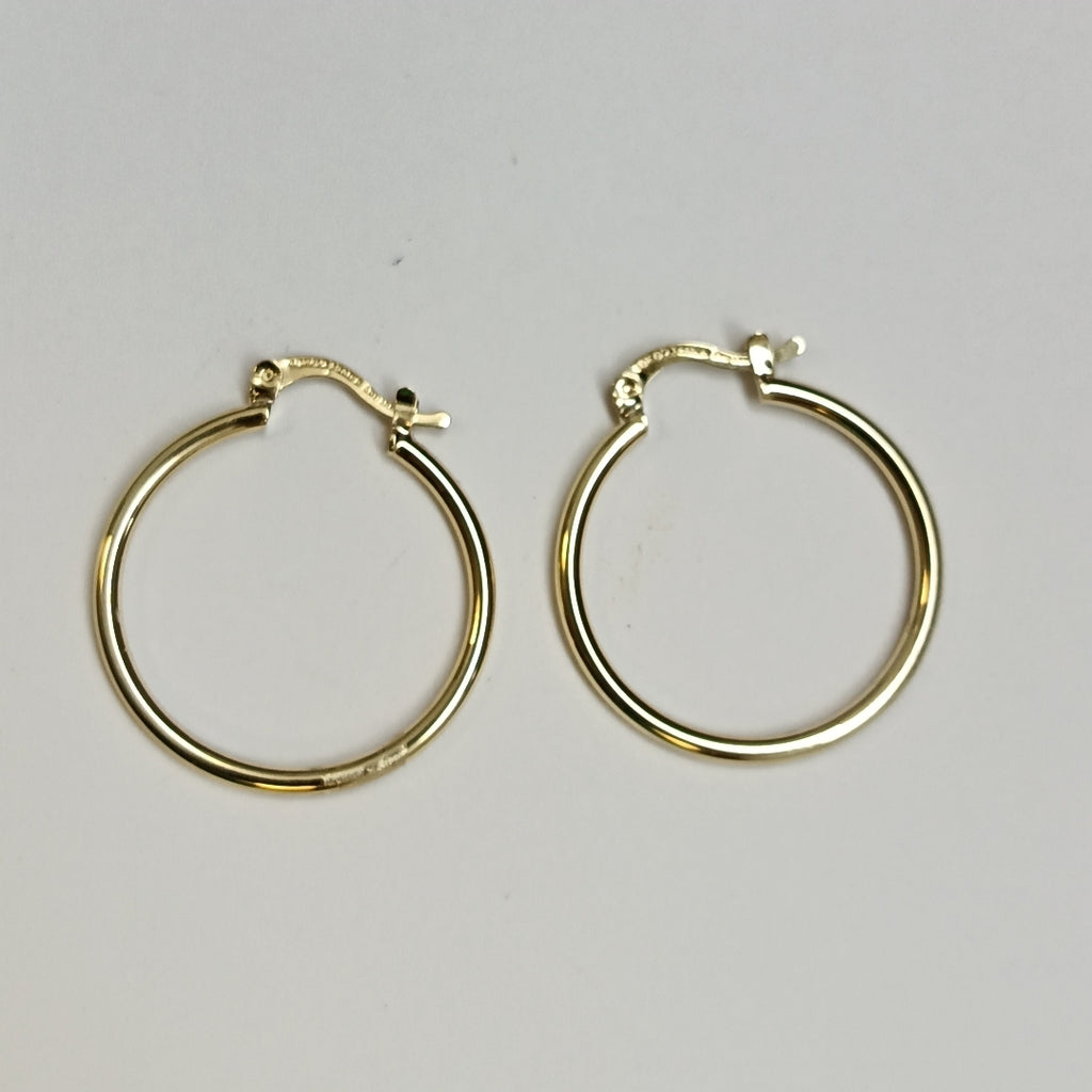 ARETES TEJIDO ARRACADAS LISAS 14K 1.5 GR (NUEVO)