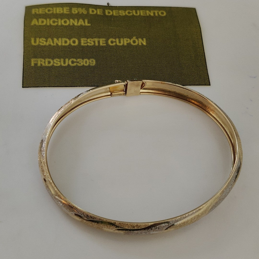 PULSERA RIGIDA ORO, ORO COMBINADO 14 K 6 GRMS (SEMINUEVO)