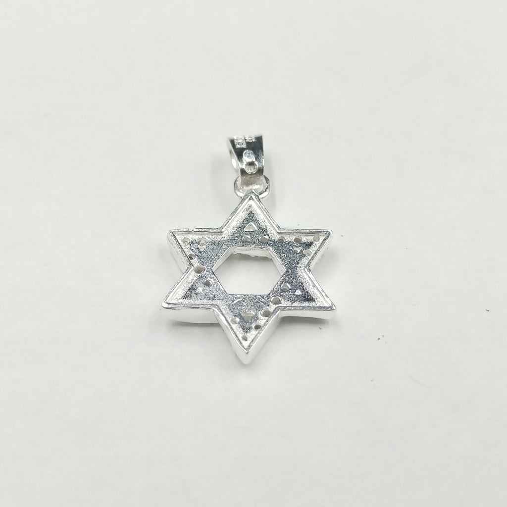 DIJE ESTRELLA DE DAVID C/CIRCONIAS PLATA .925 2.7 GR (NUEVO)