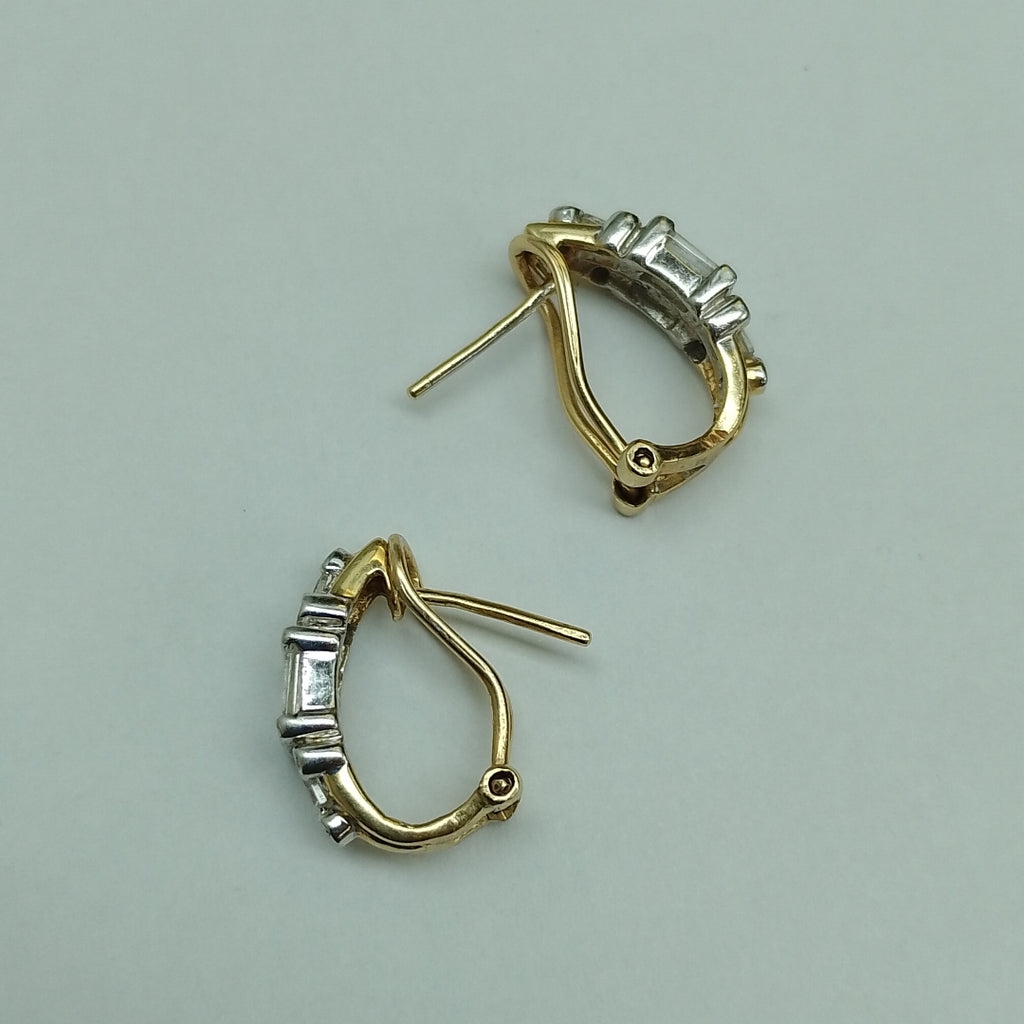 ARETES PAR ORO, RODIADO 14 K 5.6 GRMS (SEMINUEVO)