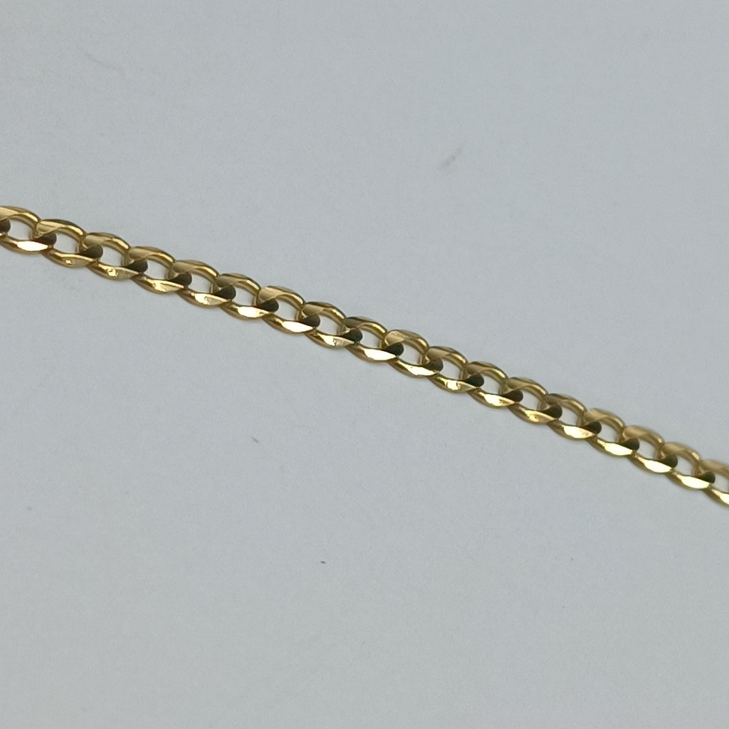 PULSERA TEJIDO BARBADA 14K 18 CM 3.2 GR (NUEVO)