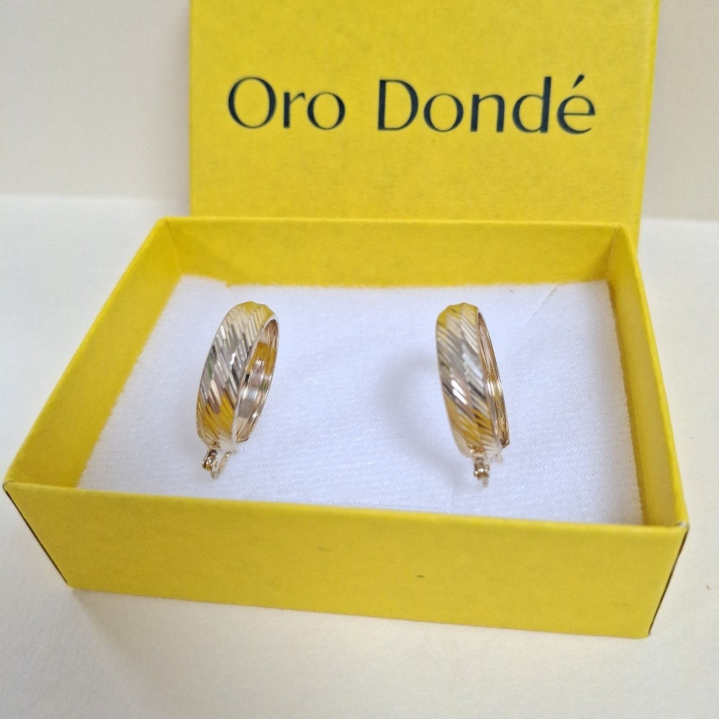 ARETES ARRACADAS LABRADAS 10K 2.9 GR (NUEVO)