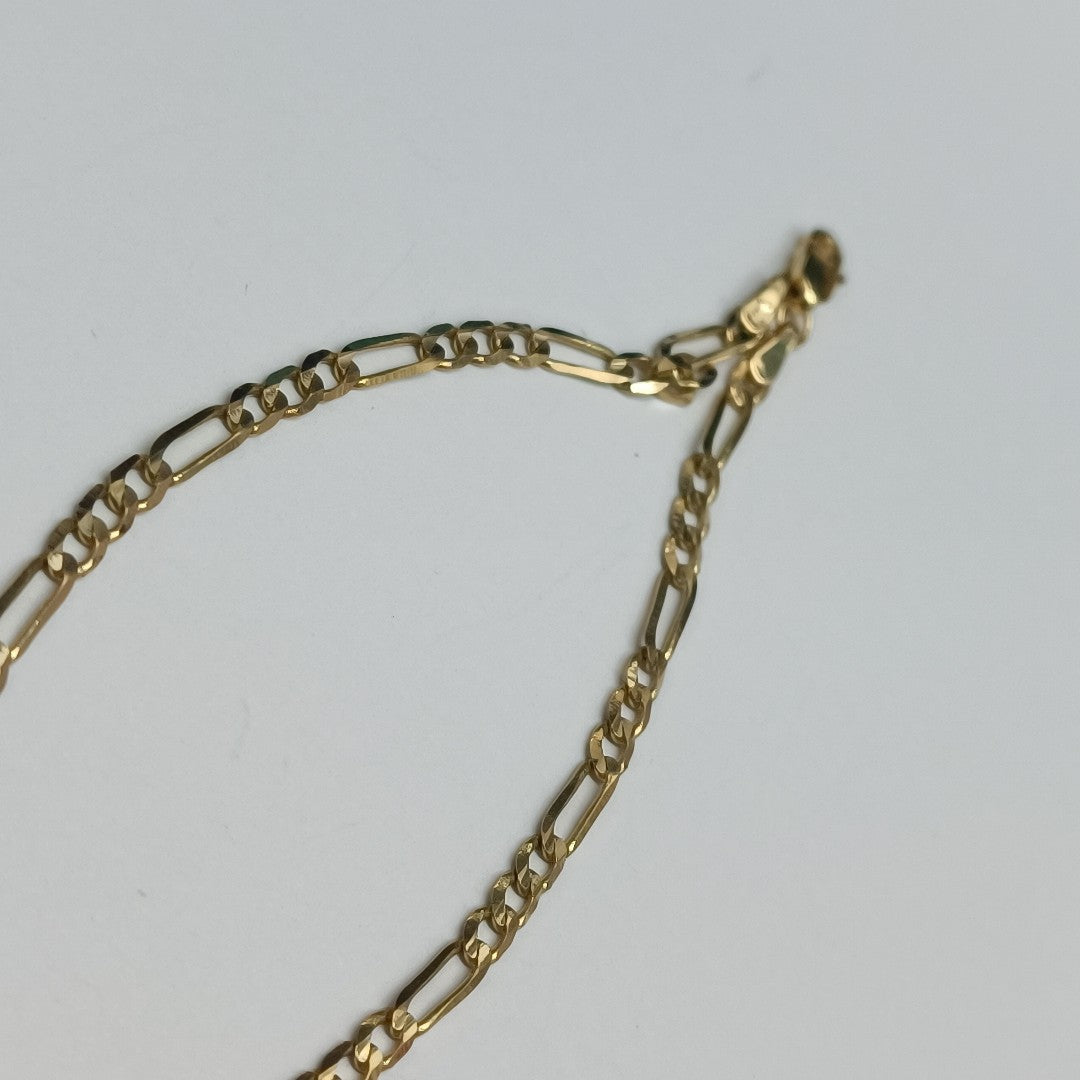 PULSERA TEJIDO 3X1 14K 21 CM 3 GR (NUEVO)