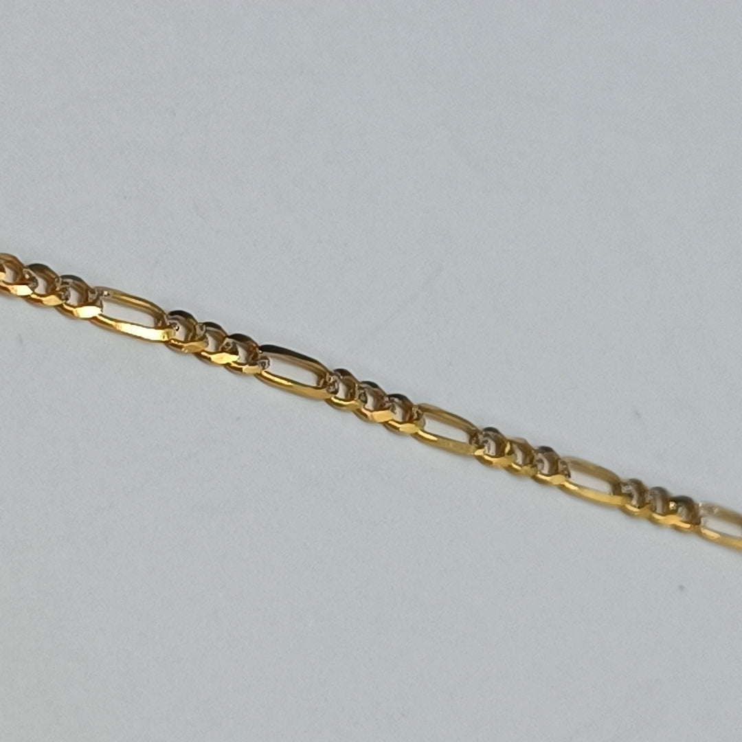 PULSERA 3X1 DIAMANTADA 14K 18 CM 1.5 GR (NUEVO)