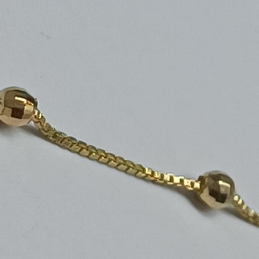 PULSERA ESPECIAL CON BOLITAS 14K 18 CM 1.4 GR (NUEVO)