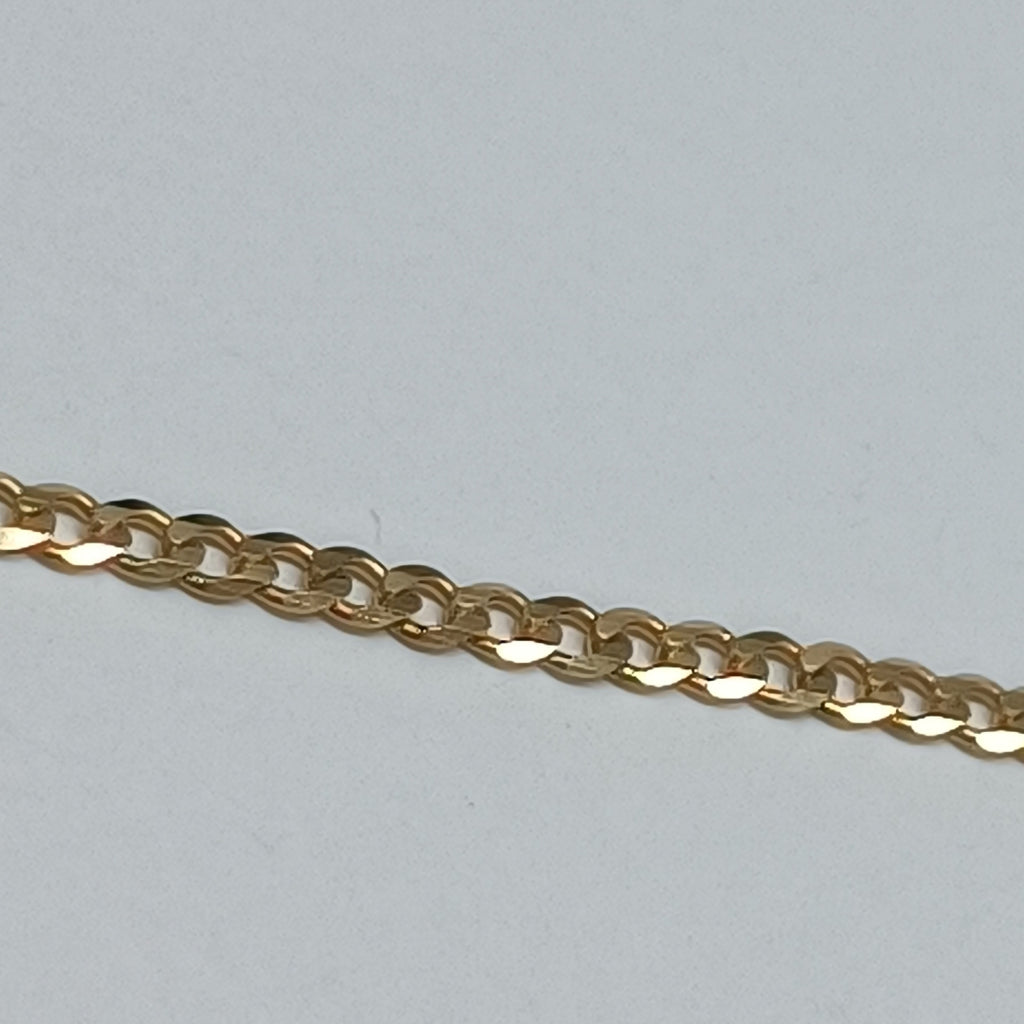 PULSERA TEJIDO BARBADA 14K 18 CM 2.1 GR (NUEVO)