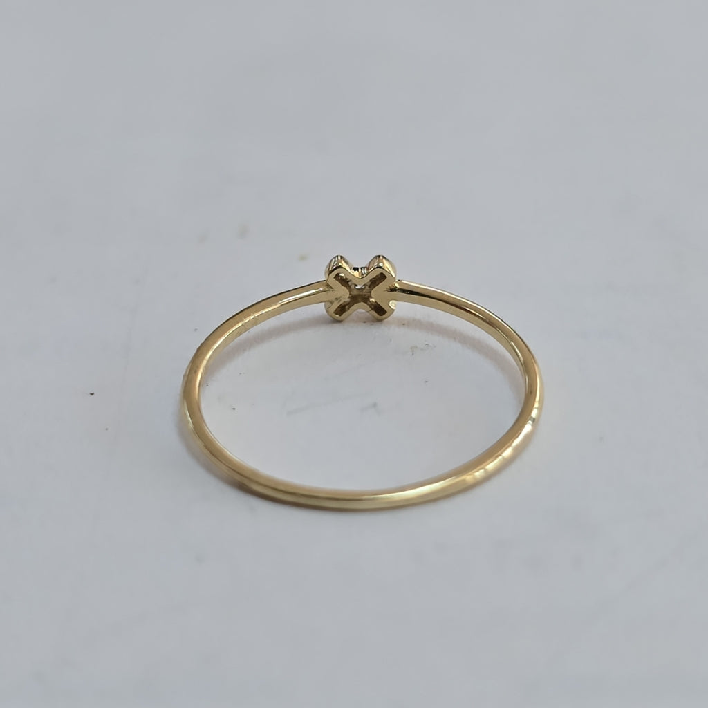 ANILLO ANILLITO C CIRCONIAS 14K 7 TALLA 0.7 GR (NUEVO)