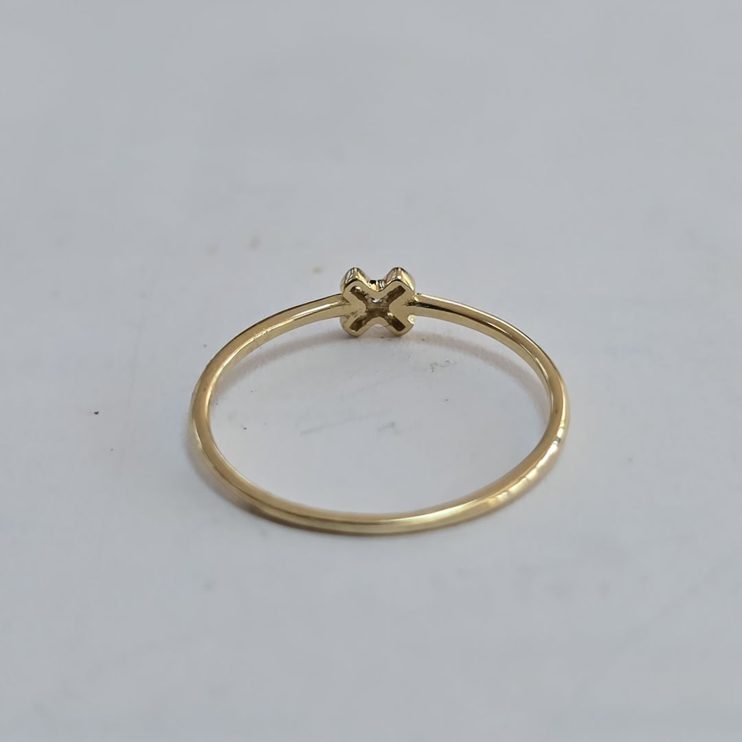 ANILLO ANILLITO C CIRCONIAS 14K 7 TALLA 0.7 GR (NUEVO)