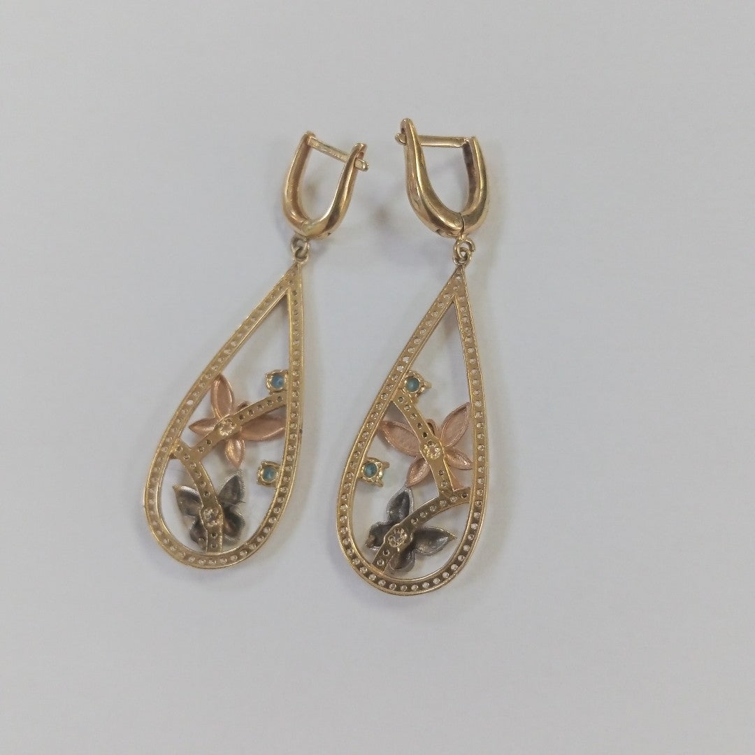 ARETES PAR ORO 14 K 7.7 GRMS (SEMINUEVO)
