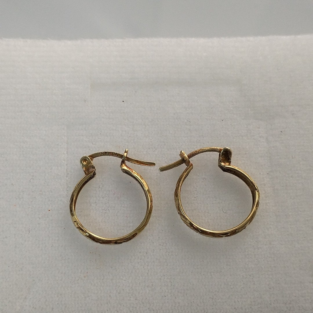 ARRACADAS PAR ORO 14 K 1 GRMS (SEMINUEVO)