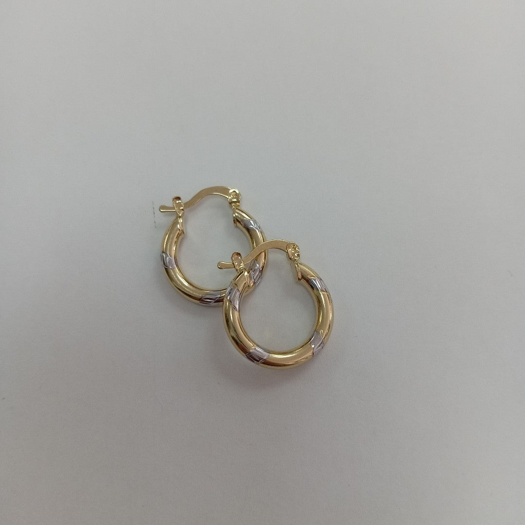 ARETES ARRACADAS COMBINADAS 14K 1.6 GR (NUEVO)