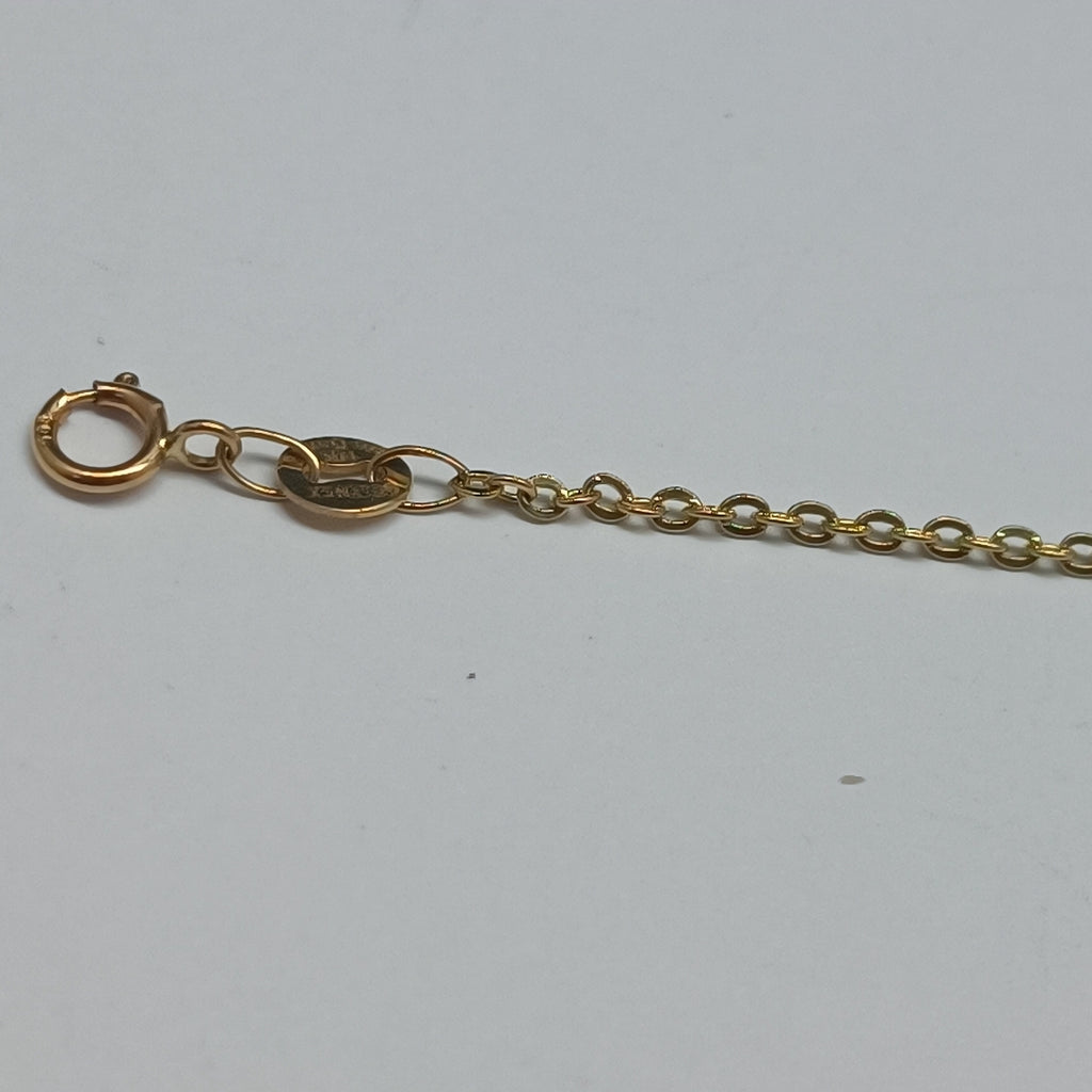 PULSERA ESP CON DIJE DE NIÑA 14K 18 CM 1.4 GR (NUEVO)