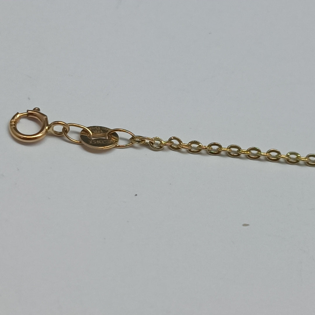PULSERA ESP CON DIJE DE NIÑA 14K 18 CM 1.4 GR (NUEVO)