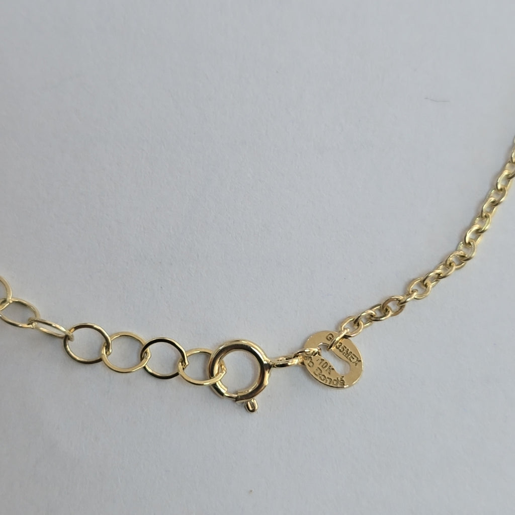 PULSERA ESPECIAL CON CORAZONES 10K 18 CM 1.2 GR (NUEVO)
