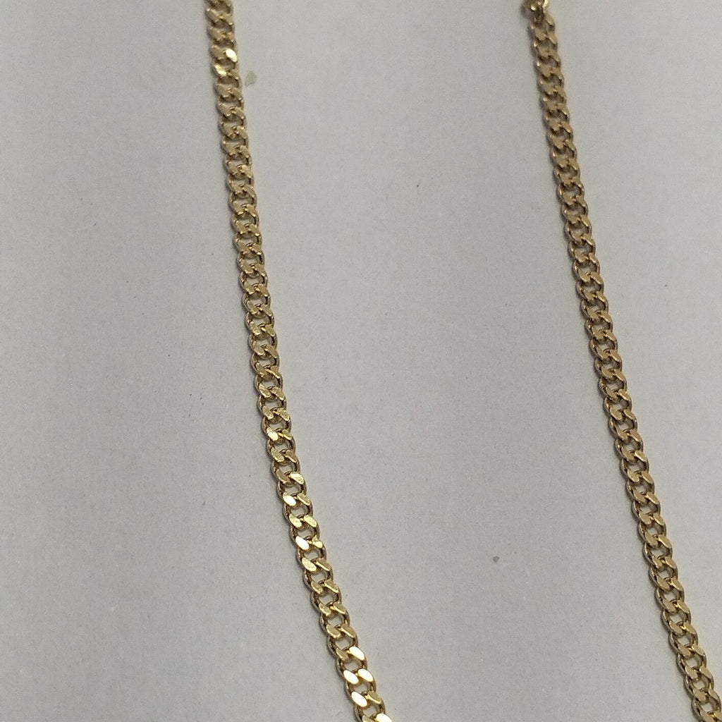 CADENAS TEJIDO BARBADA ORO 10K 55 CM 2.7 GR (NUEVO)