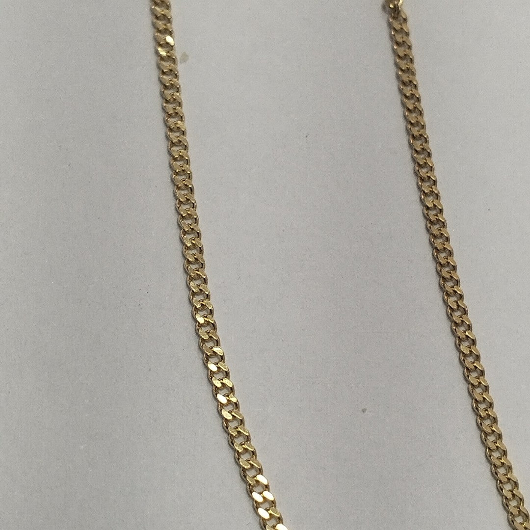 CADENAS TEJIDO BARBADA ORO 10K 55 CM 2.7 GR (NUEVO)