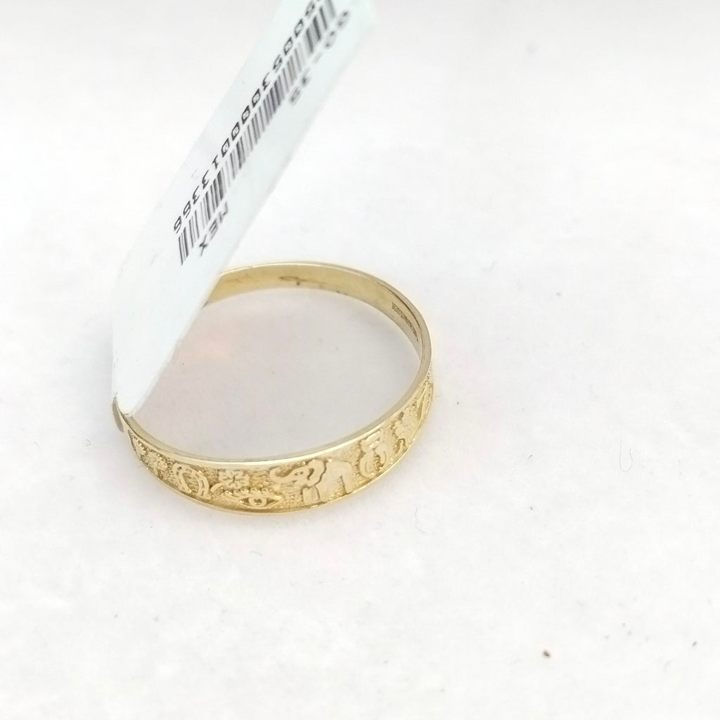 ANILLOS ARGOLLA DE LA SUERTE 10K TALLA 9 1.3 GR (NUEVO)