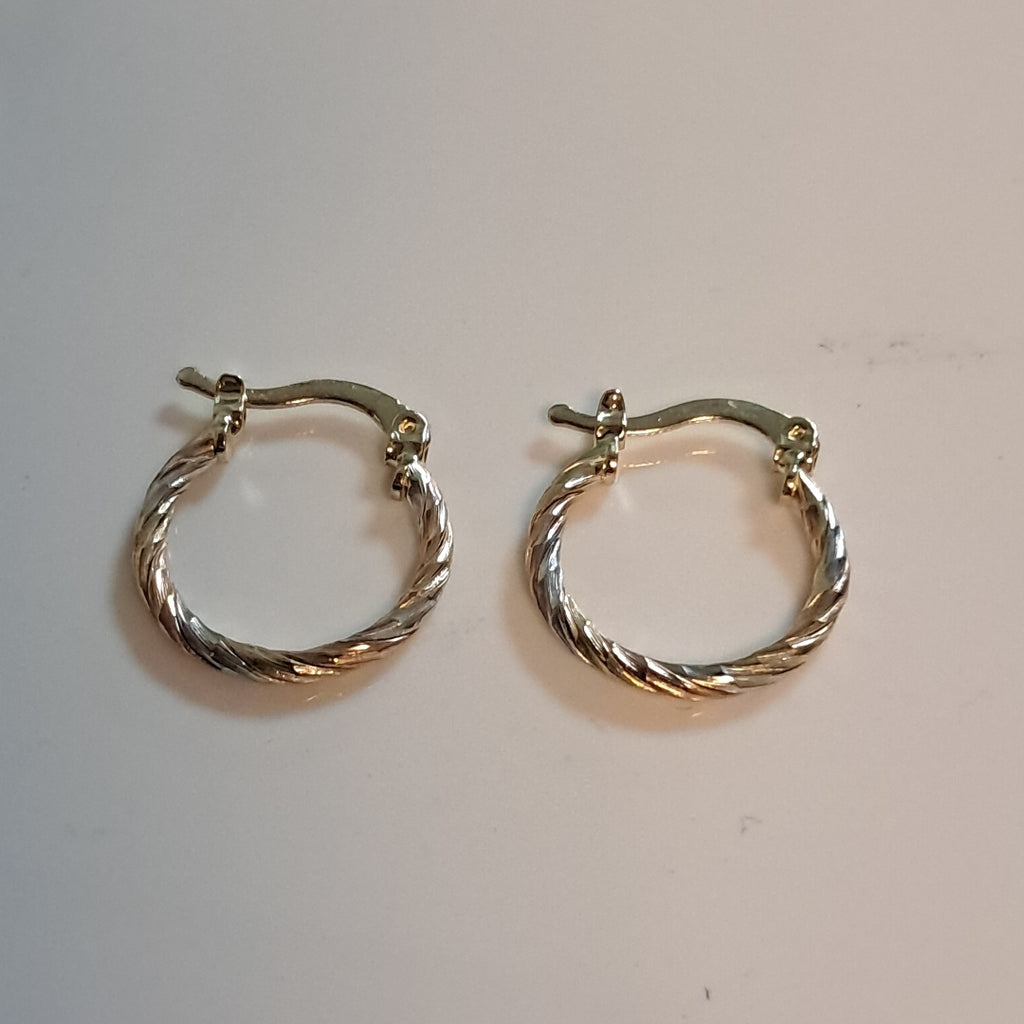 ARETES ARRACADAS COMBINADAS 14K 2 GR (NUEVO)
