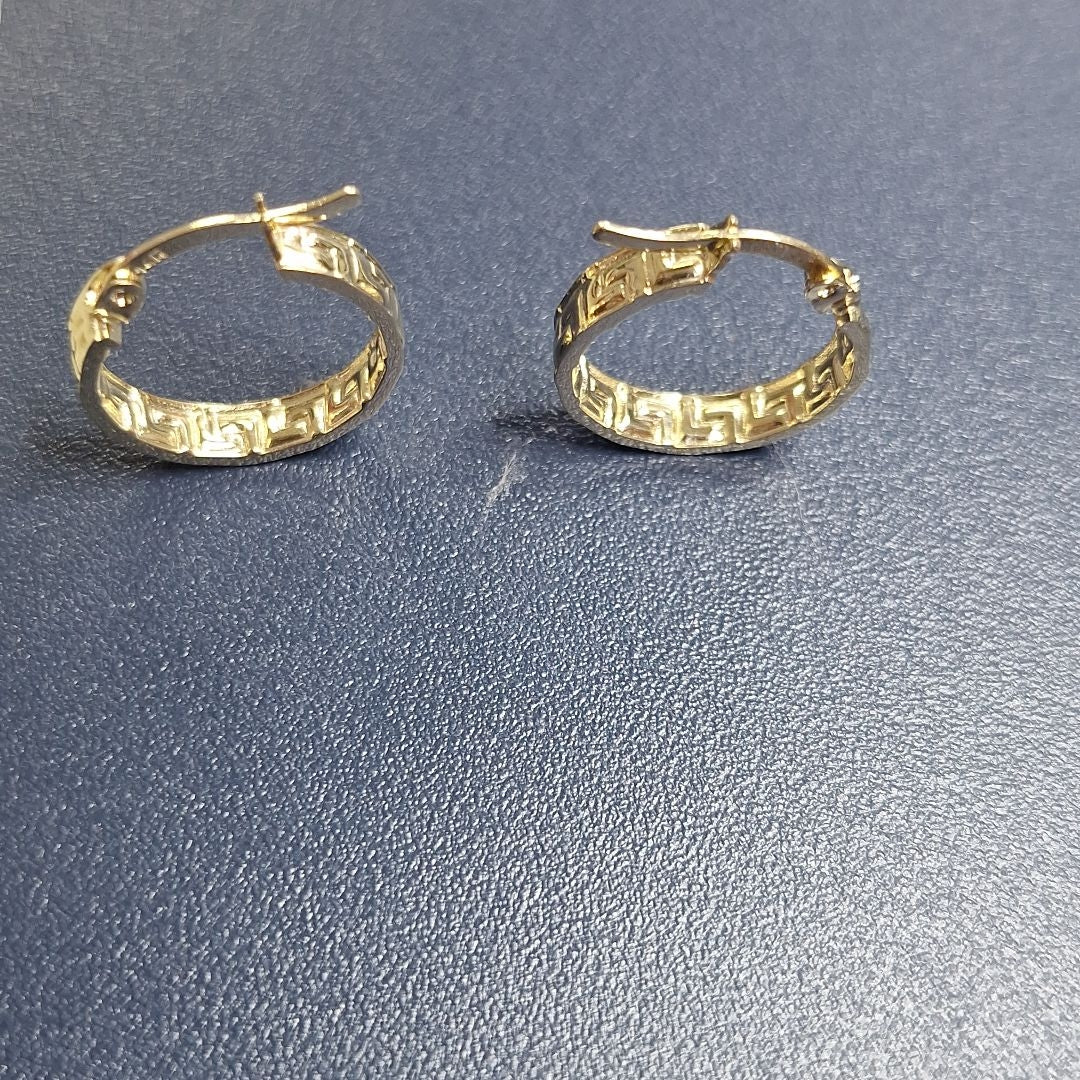 ARETES ARRACADAS FIG GRECAS 14K 1.7 GR (NUEVO)