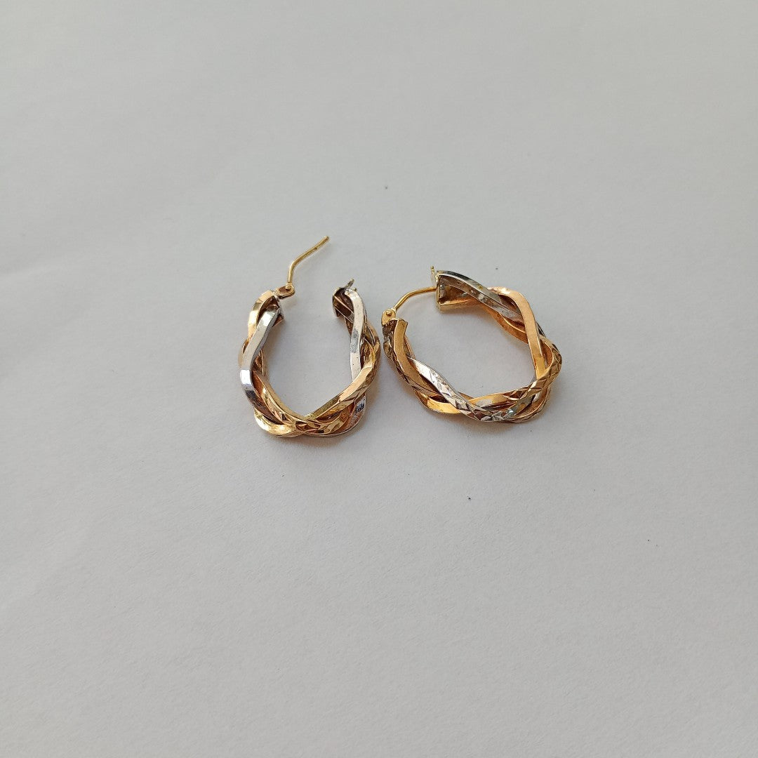 ARRACADAS PAR ORO,ORO BLANCO 10 K 2,90 GRMS (SEMINUEVO)