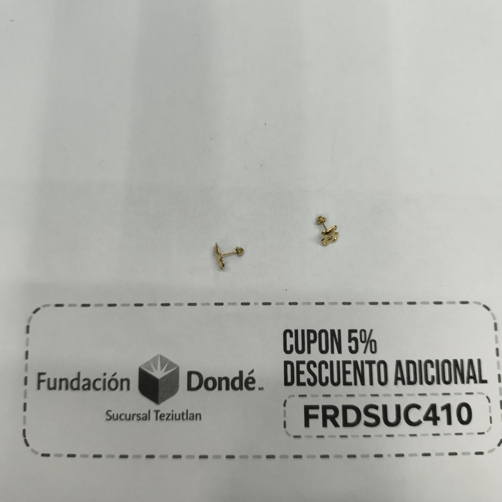 BROQUELES BROQUEL FIG OSO 14K 0.2592 GR (NUEVO)