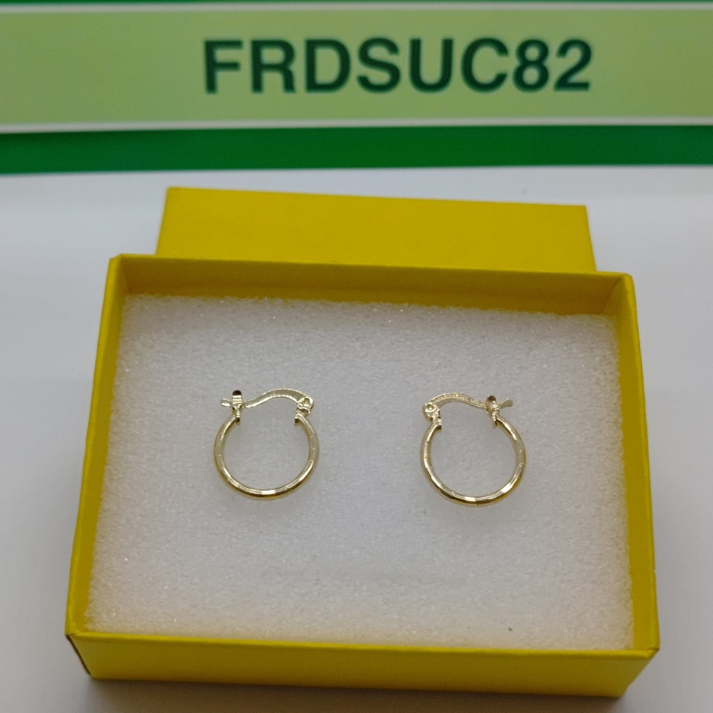 ARETES ARRACADAS ESTRIADAS 14K 1.4 GR (NUEVO)