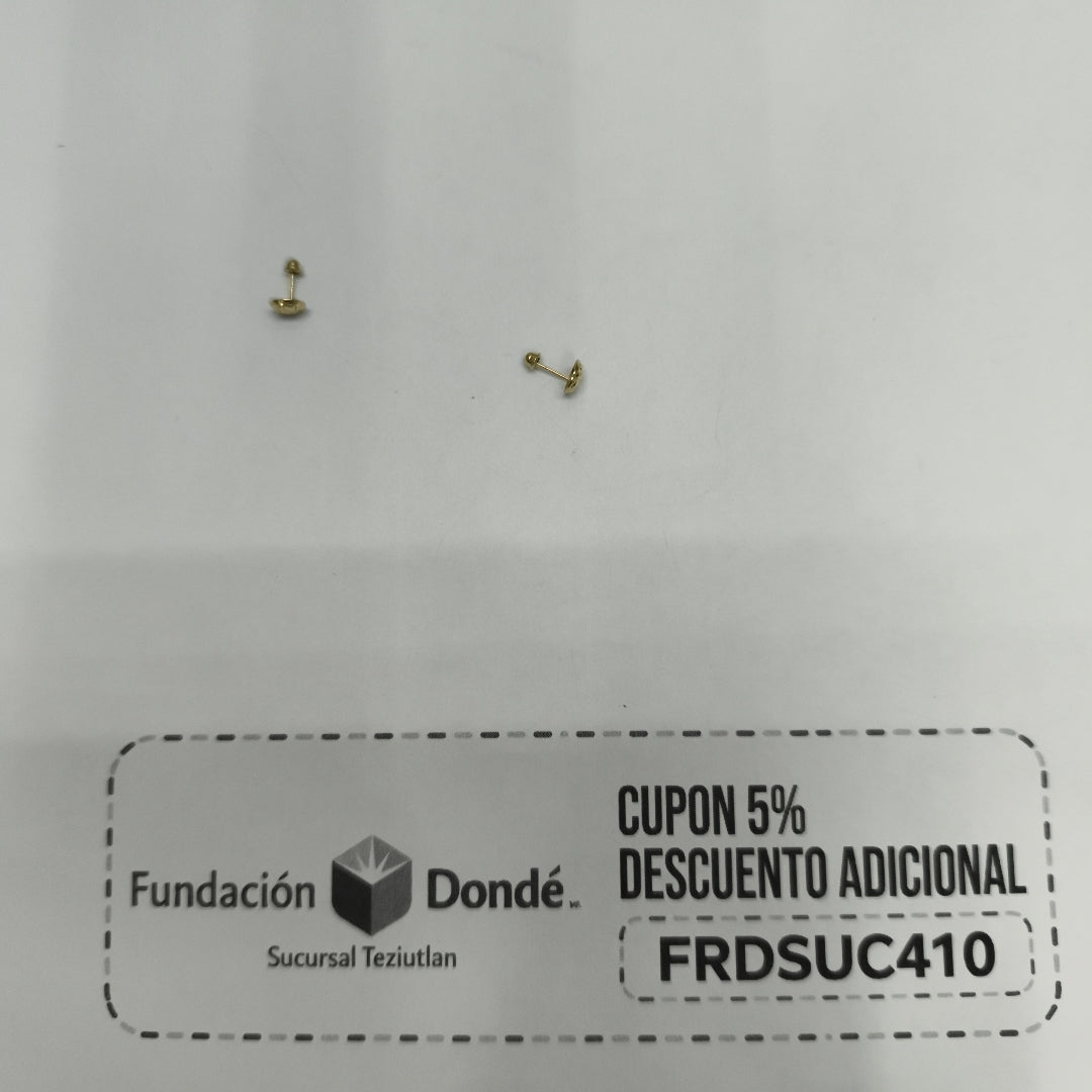 BROQUELES BROQUEL FIG LUNETA 14K 0.2268 GR (NUEVO)