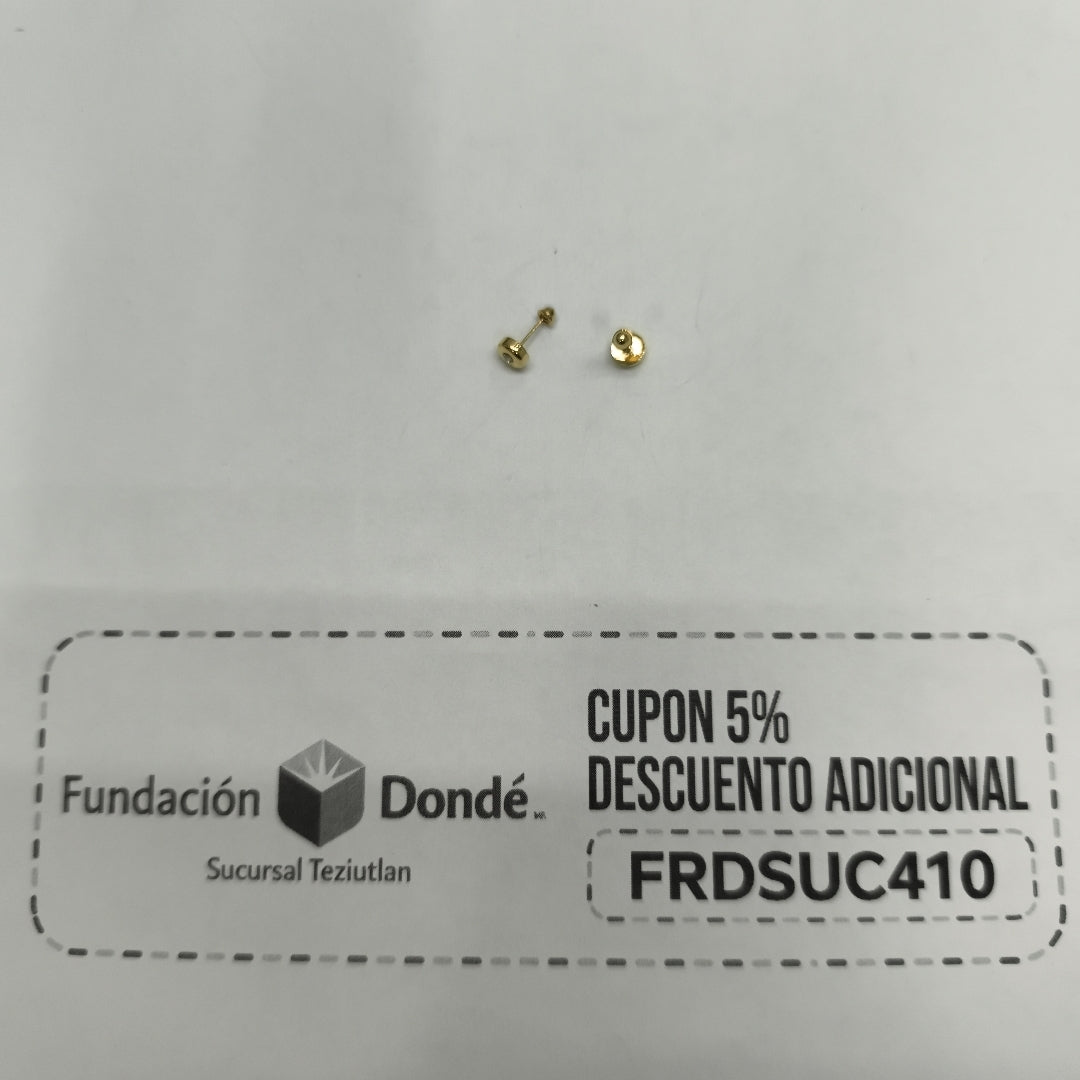 BROQUELES BROQUEL C CIRCONIA 14K 0.27 GR (NUEVO)