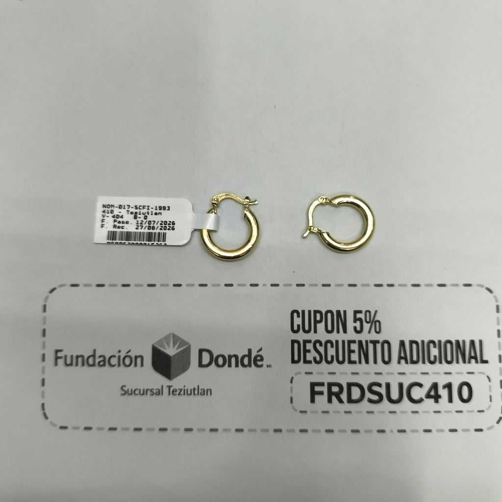 ARETES ARRACADAS 14K 1.6 GR (NUEVO)