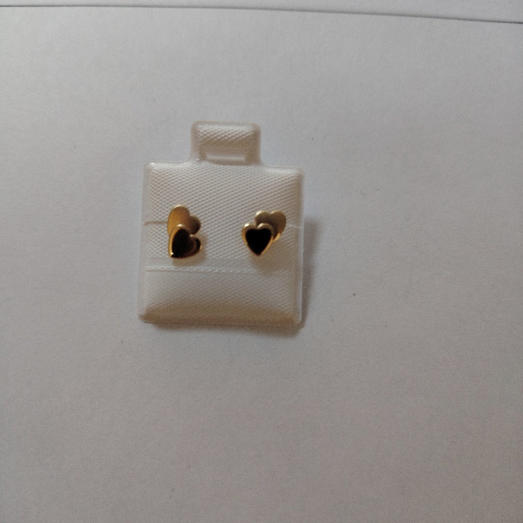 BROQUELES BROQUEL CORAZON DOBLE 14K 0.2171 GR (NUEVO)