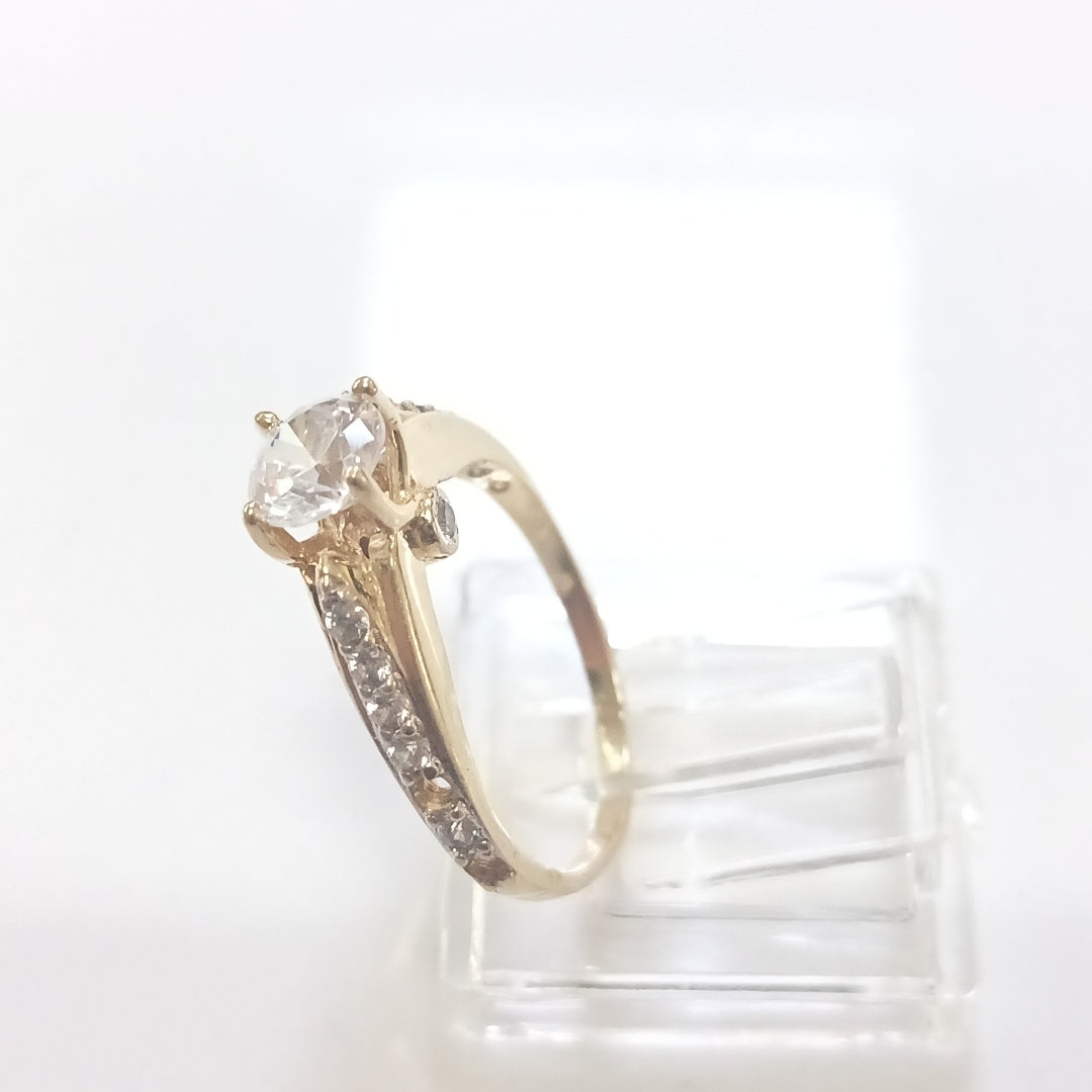 ANILLITO, SOLITARIO ORO 14 K 2.7 GRMS (SEMINUEVO)