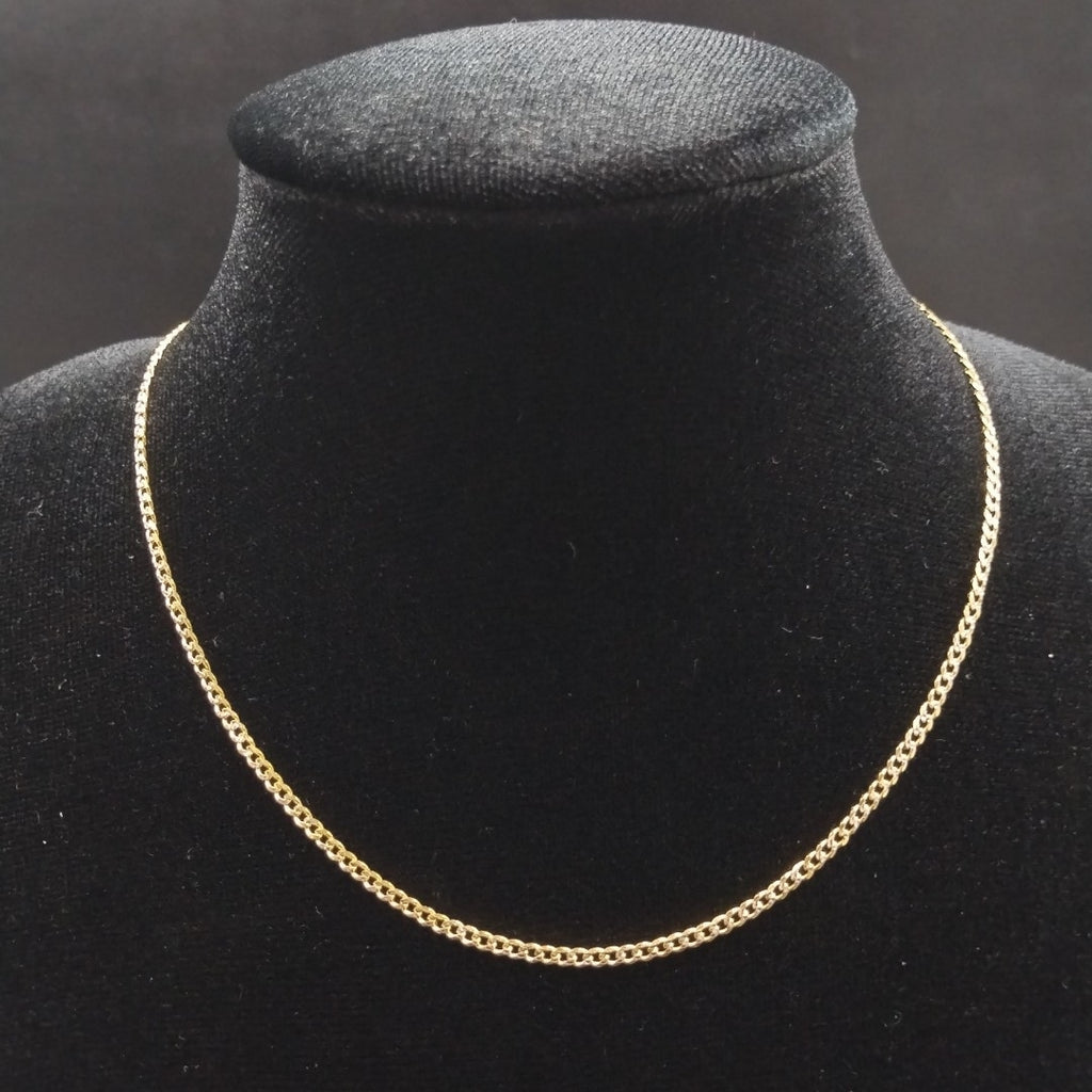 CADENAS BARBADA DIAMANTADA ORO 14K 55 CM 5.7 GR (NUEVO)