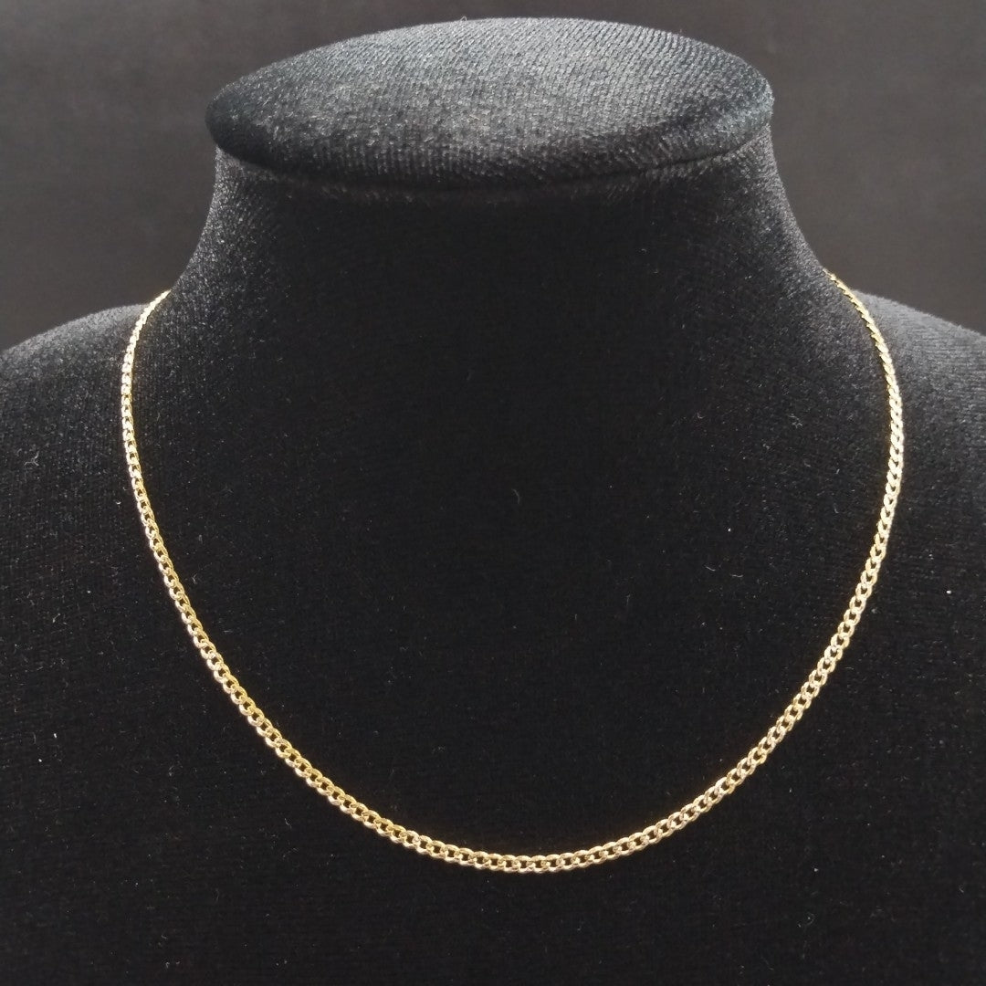 CADENAS BARBADA DIAMANTADA ORO 14K 55 CM 5.7 GR (NUEVO)